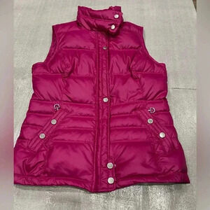 [S]Ariat Pink Red Women Duck Down Puffer  Vest